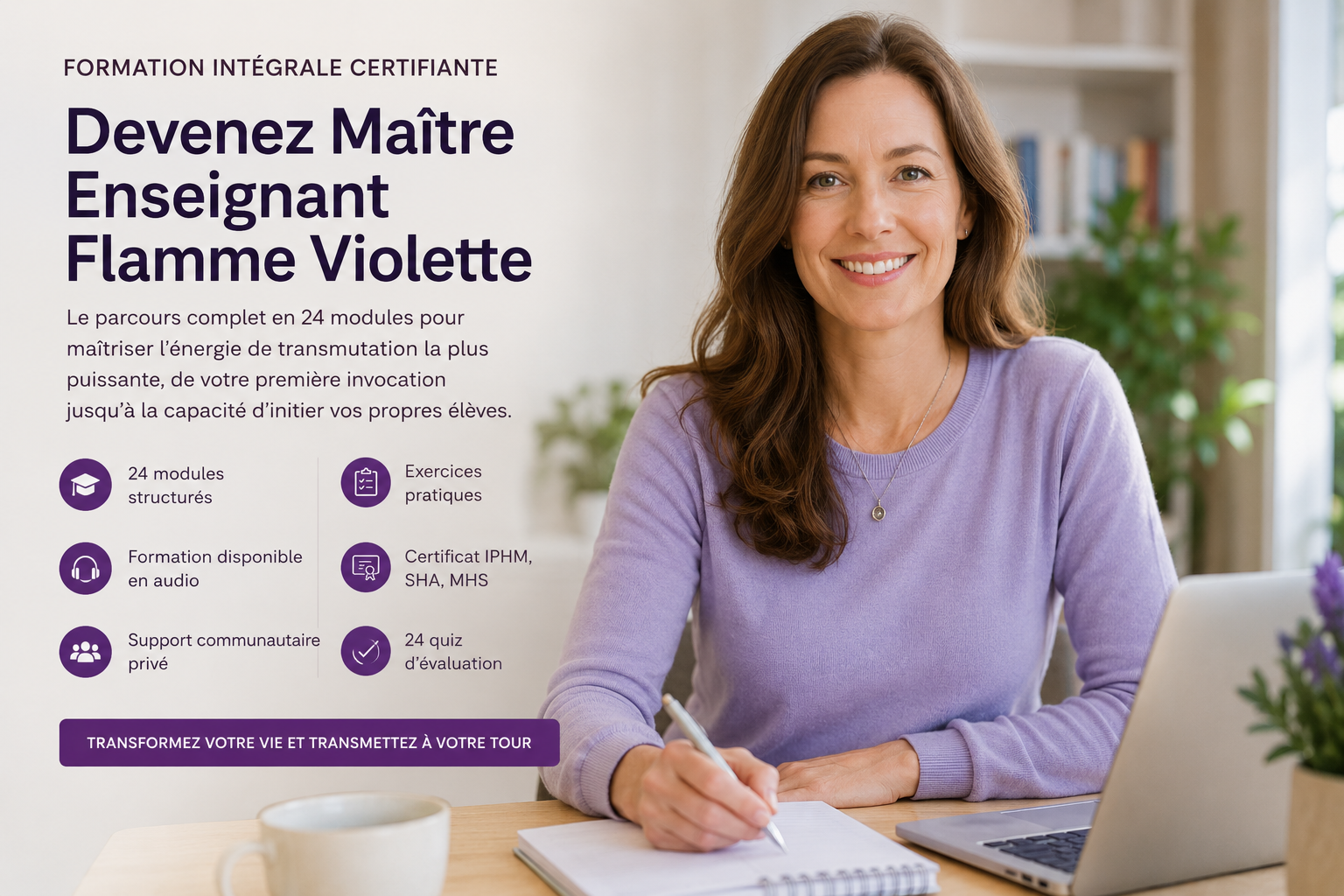 Devenez Maître Enseignant Flamme Violette – Formation Intégrale Certifiante
