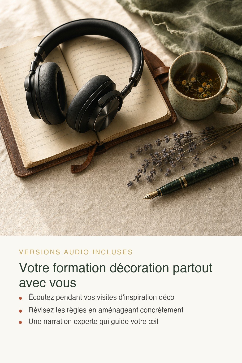 Format audio inclus · L'Art de la Décoration d'Intérieur — De la Vision à la Signature Professionnelle