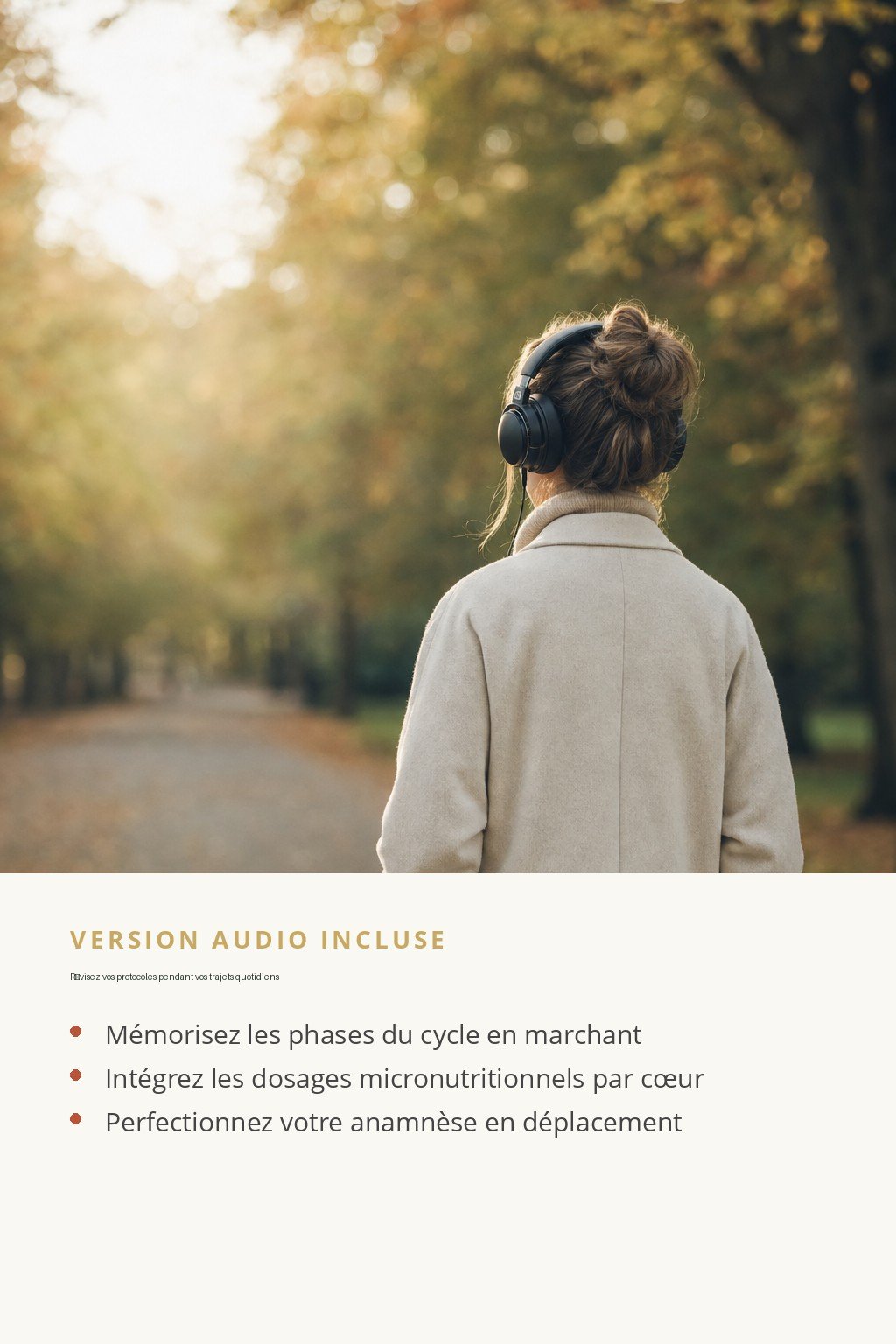 Format audio inclus · Devenez Praticien en Fertilité Naturelle : protocoles, cycle et micronutrition