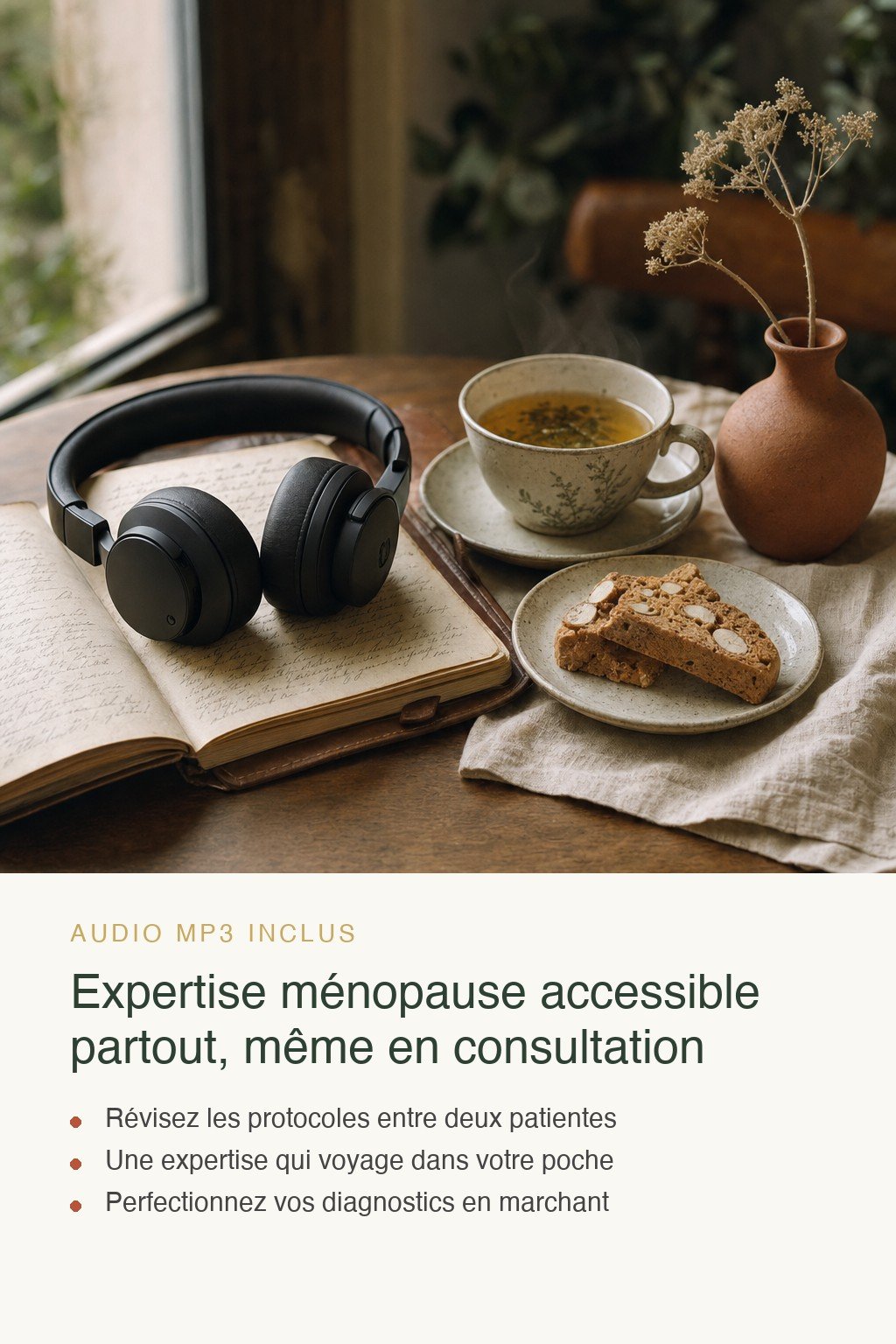 Format audio inclus · Maîtrisez l'Art du Coaching Ménopause Expert et Formez les Praticiens de Demain aux Approches Psycho-Neuro-Endocriniennes