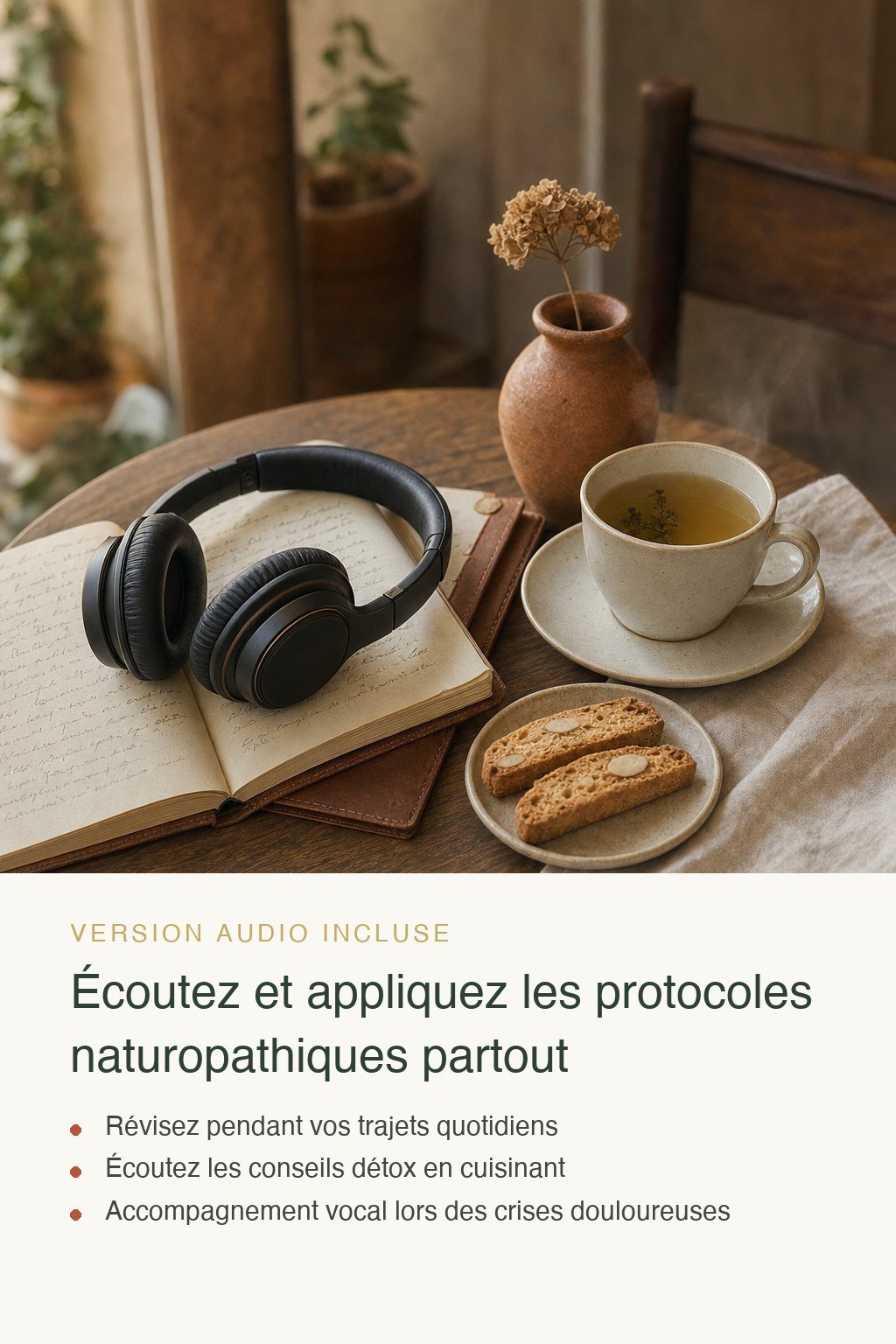 Format audio inclus · Découvrez la Naturopathie et Faites Vos Premiers Pas vers une Vie Sans Douleurs liées à l'Endométriose
