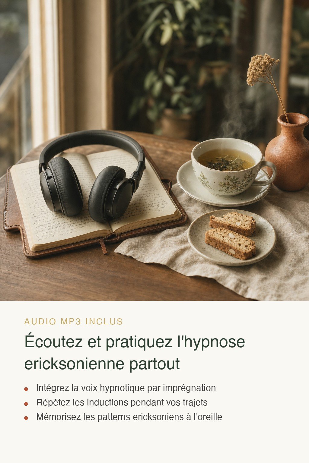 Format audio inclus · Découvrez l'Hypnose Ericksonienne et Guidez Votre Première Personne vers une Transe Profonde