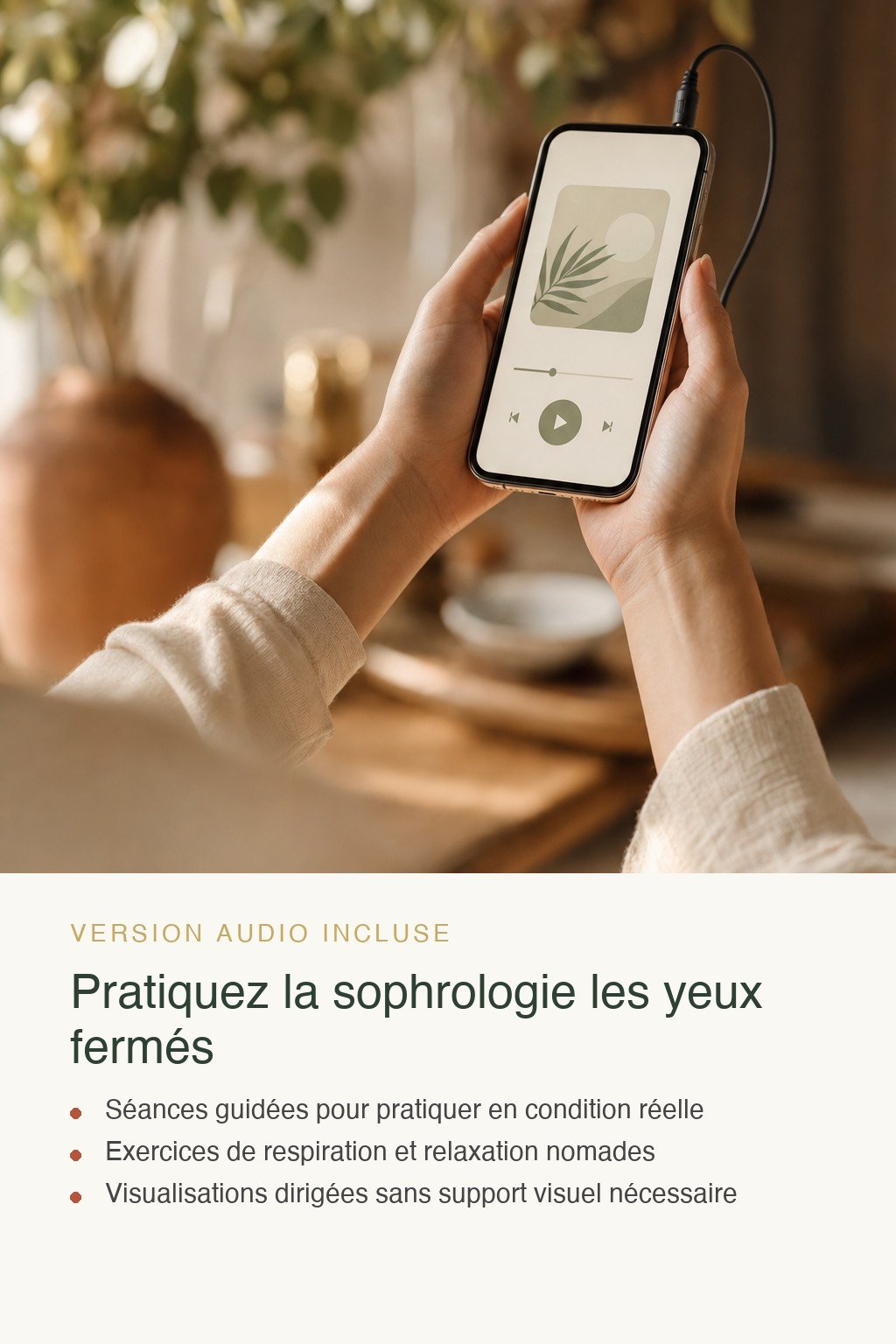 Format audio inclus · Découvrez la Sophrologie et Faites Vos Premiers Pas vers une Sérénité Durable au Quotidien