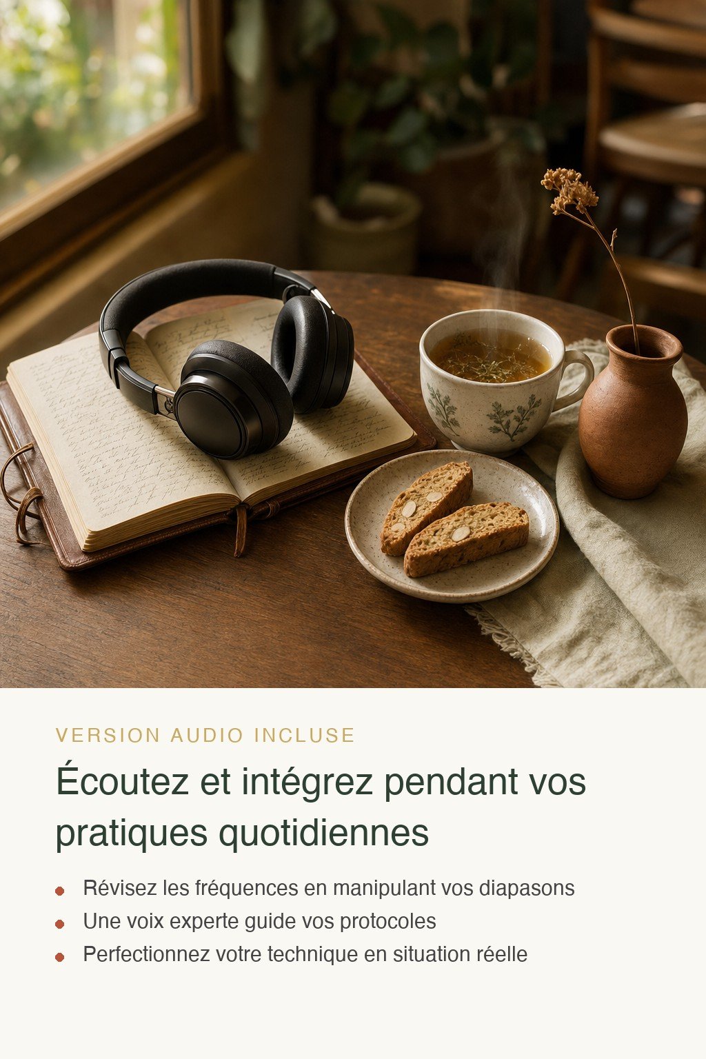 Format audio inclus · Devenez un Sonothérapeute Confirmé Capable de Créer des Protocoles Multi-Diapasons Personnalisés avec Précision
