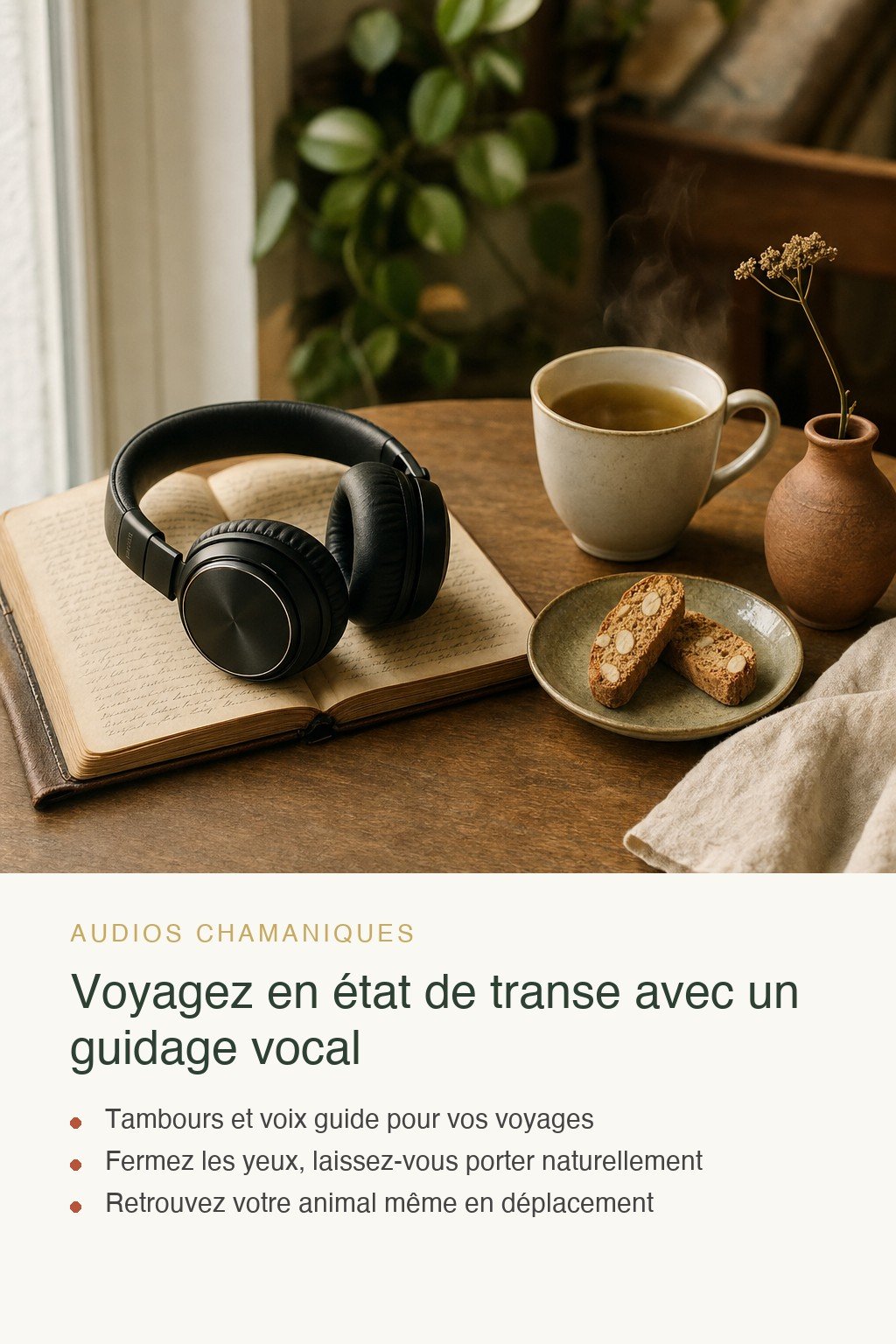 Format audio inclus · Découvrez le Chamanisme Ancestral et Rencontrez Votre Animal de Pouvoir lors de Votre Premier Voyage