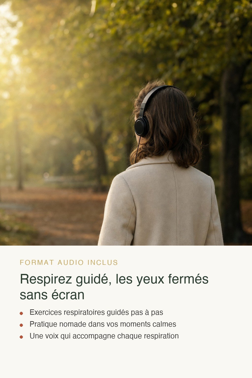 Format audio inclus · Découvrez le Breathwork et Transformez Votre Stress en Calme Profond dès Vos Premières Respirations