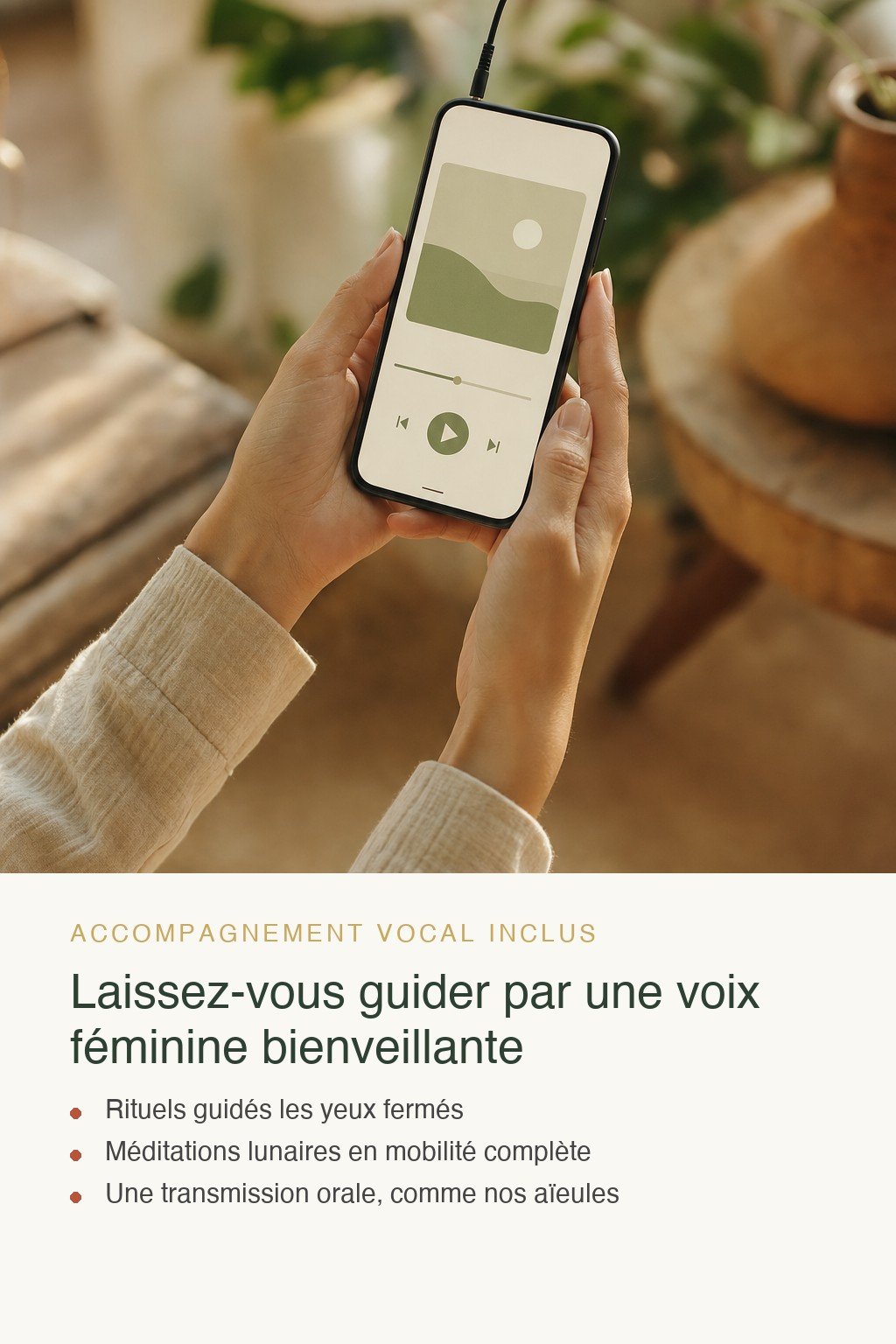 Format audio inclus · Découvrez Votre Féminité Sacrée et Réveillez l'Intuition Ancestrale qui Sommeille en Vous
