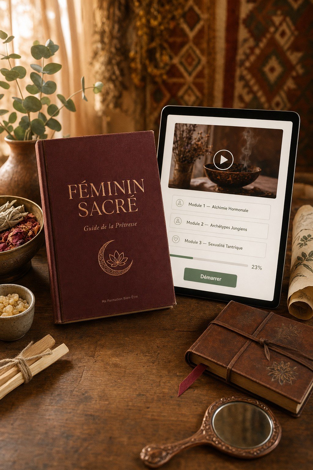 Devenez une Prêtresse du Féminin Sacré Capable d'Orchestrer des Cercles de Femmes Transformateurs avec Maîtrise