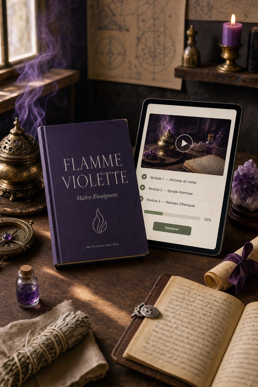 Devenez un Praticien Flamme Violette Confirmé Capable d'Initier des Groupes et de Transmuter les Blocages Karmiques Ancestraux