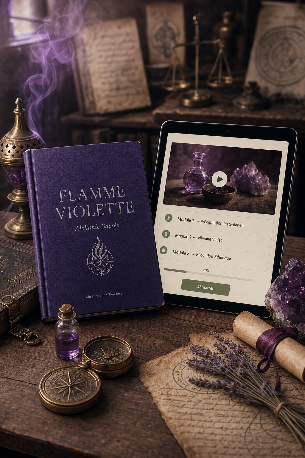 Maîtrisez l'Art de la Flamme Violette et Transmettez l'Alchimie Sacrée aux Futurs Initiés