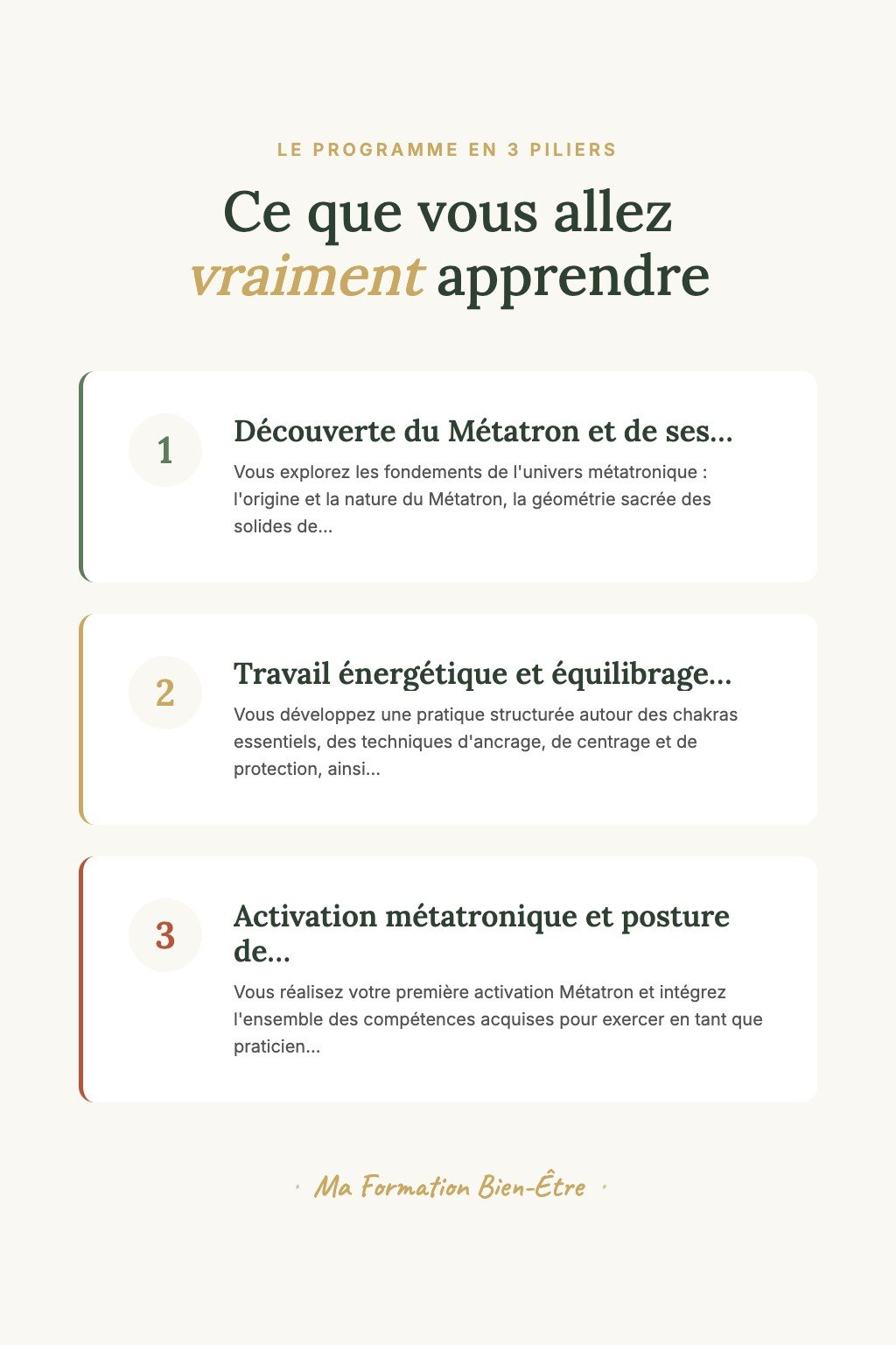 Les 3 piliers du programme · Découvrez le Métatron Énergétique et Ressentez l'Énergie Subtile de Vos Mains pour la Première Fois