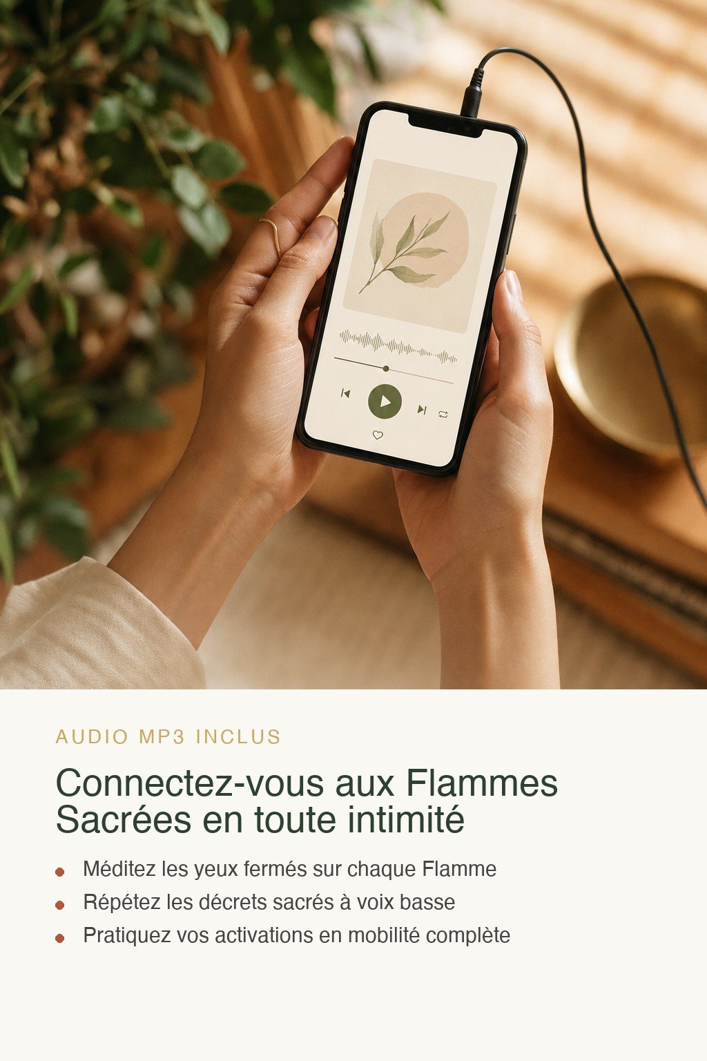Format audio inclus · Découvrez les 7 Flammes Sacrées et Éveillez Votre Première Connexion à l'Énergie Divine