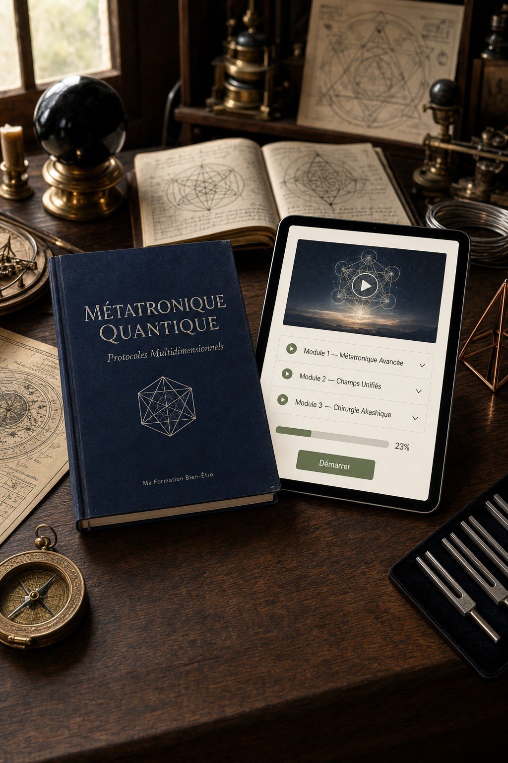 Maîtrisez l'Art de la Métatronique Quantique et Devenez Créateur de Protocoles Énergétiques Multidimensionnels