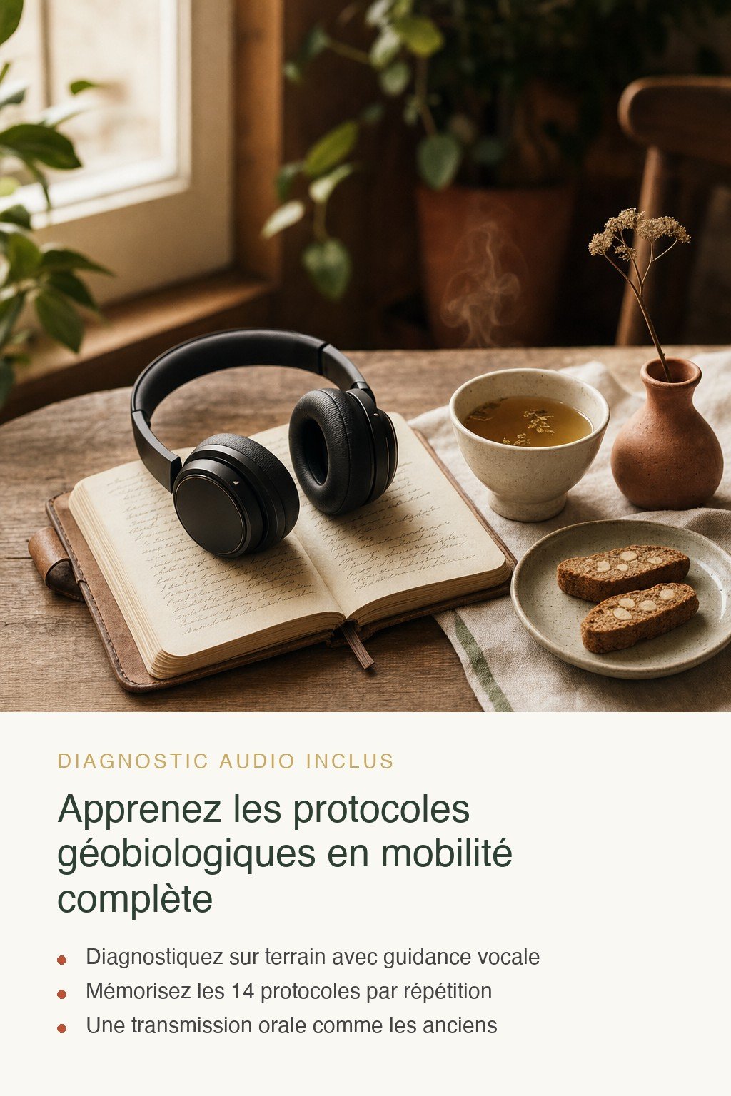 Format audio inclus · Maîtrisez les 14 Diagnostics Géobiologiques et Délivrez des Expertises Professionnelles Certifiées