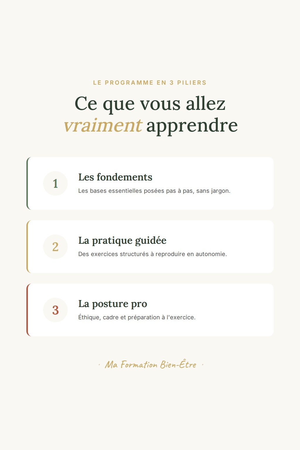 Les 3 piliers du programme · Maîtrisez le Kobido Expert et Offrez des Liftings Naturels qui Défient le Temps