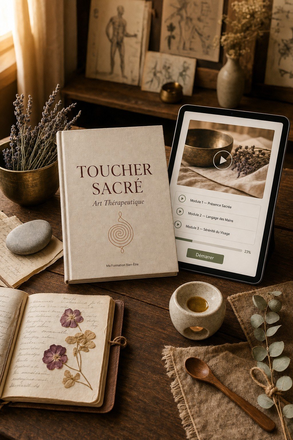 Maîtrisez l'Art du Toucher Sacré et Transmettez Votre Expertise de Guérisseur