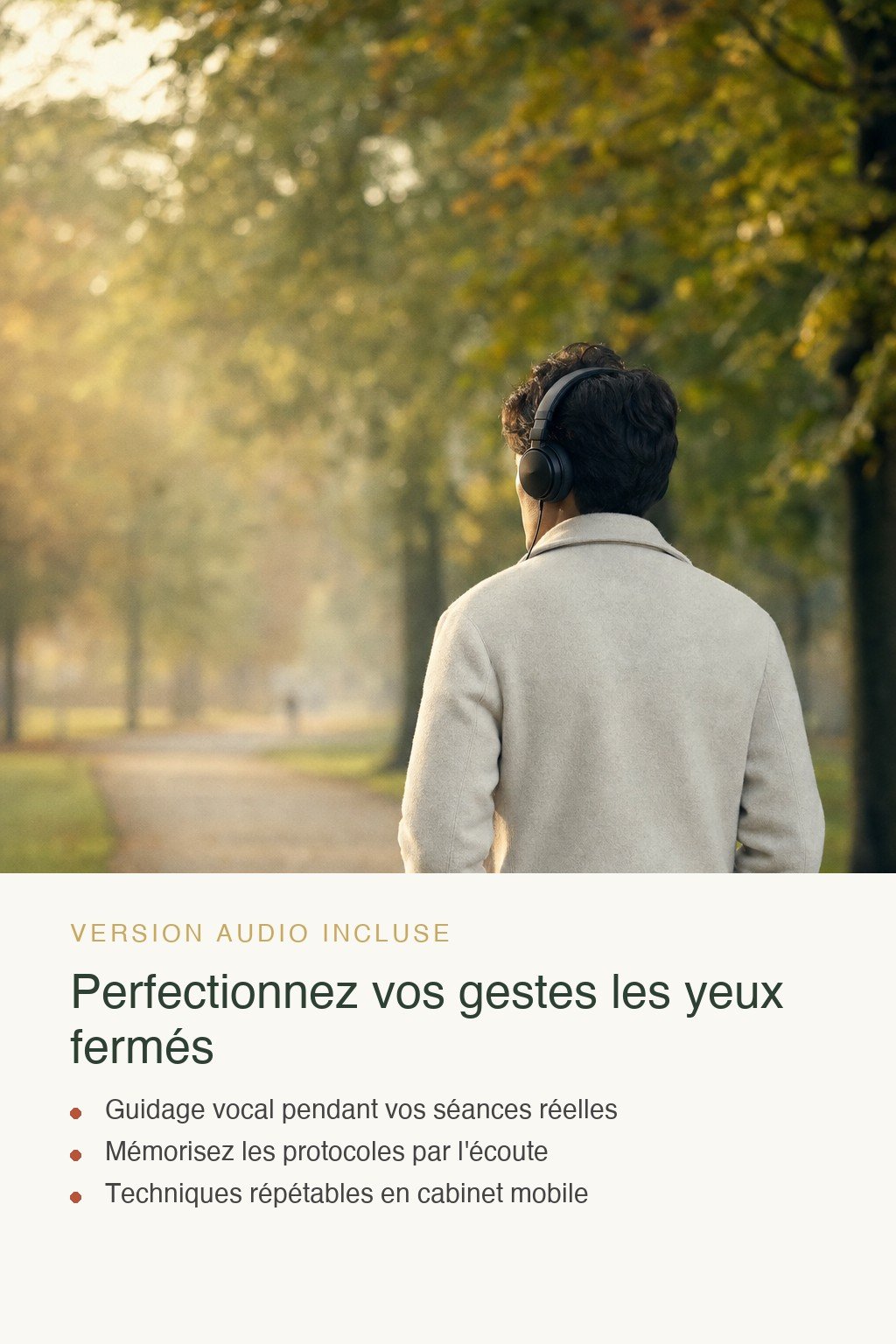 Format audio inclus · Maîtrisez l'Apaisement Neuro-Sensoriel et Devenez la Référence du Toucher Thérapeutique