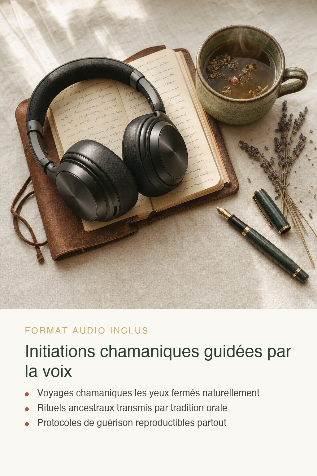 Format audio inclus · La Voie du Chamane — De l'Éveil à la Transmission en 24 Initiations