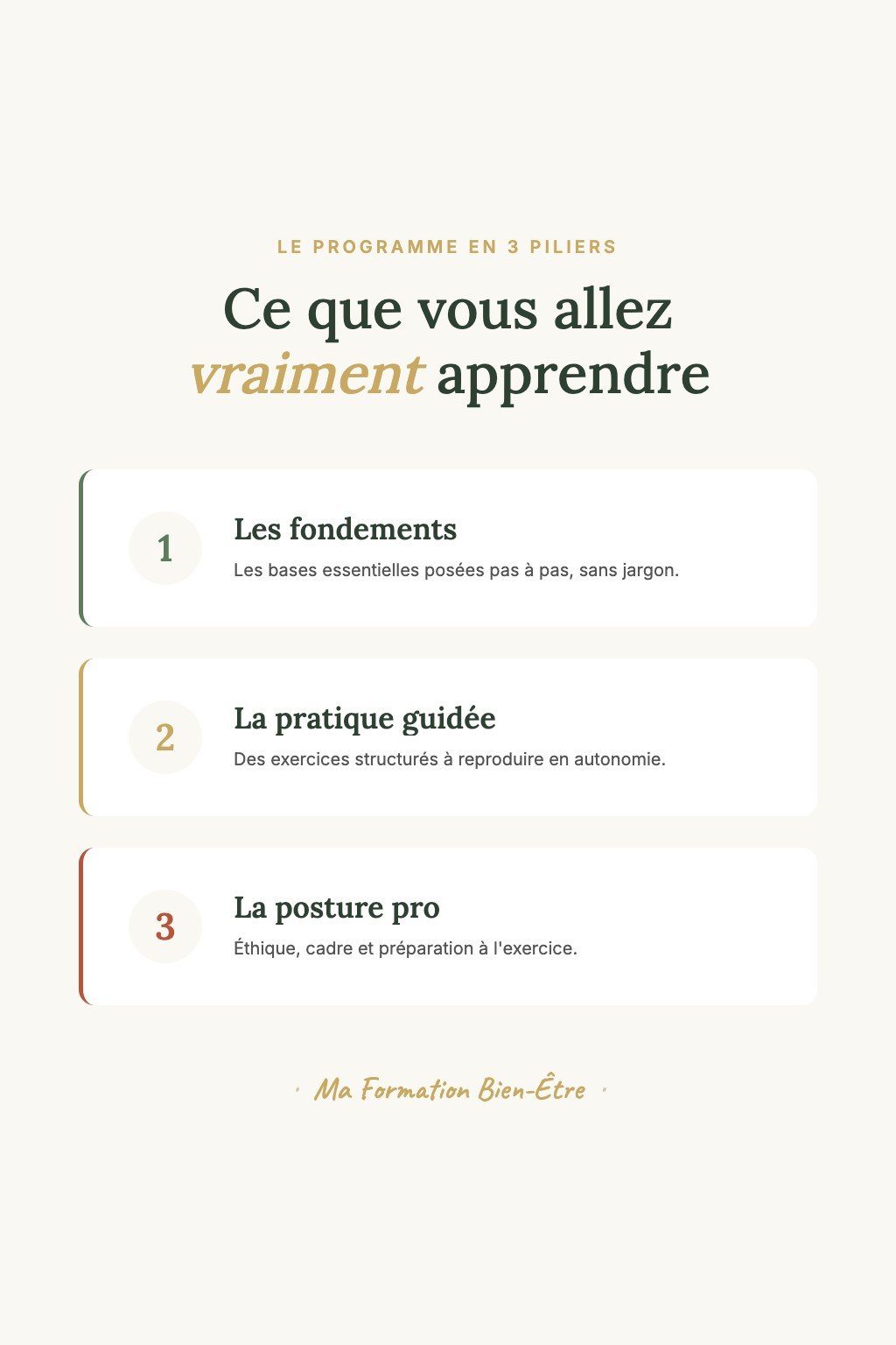 Les 3 piliers du programme · Coaching Parental : De la Pratique Personnelle à l'Excellence Professionnelle