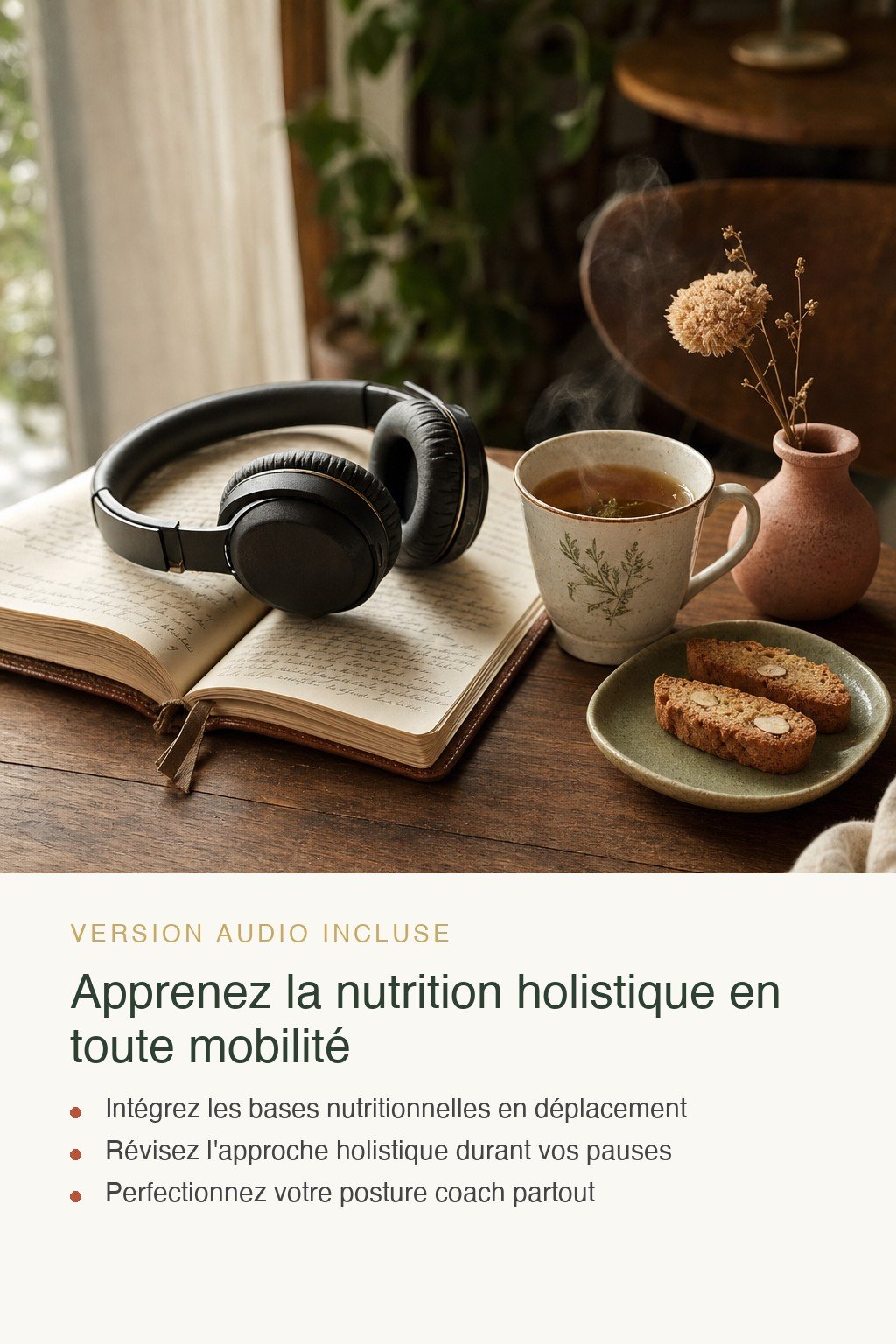 Format audio inclus · Découvrez la Nutrition Holistique et Faites Vos Premiers Pas vers l'Accompagnement Santé Naturel
