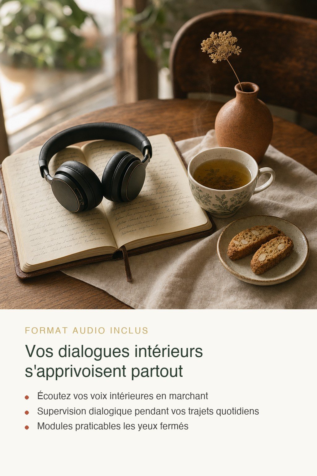 Format audio inclus · L'Art du Dialogue Intérieur — De la Pratique Personnelle à l'Expertise Professionnelle