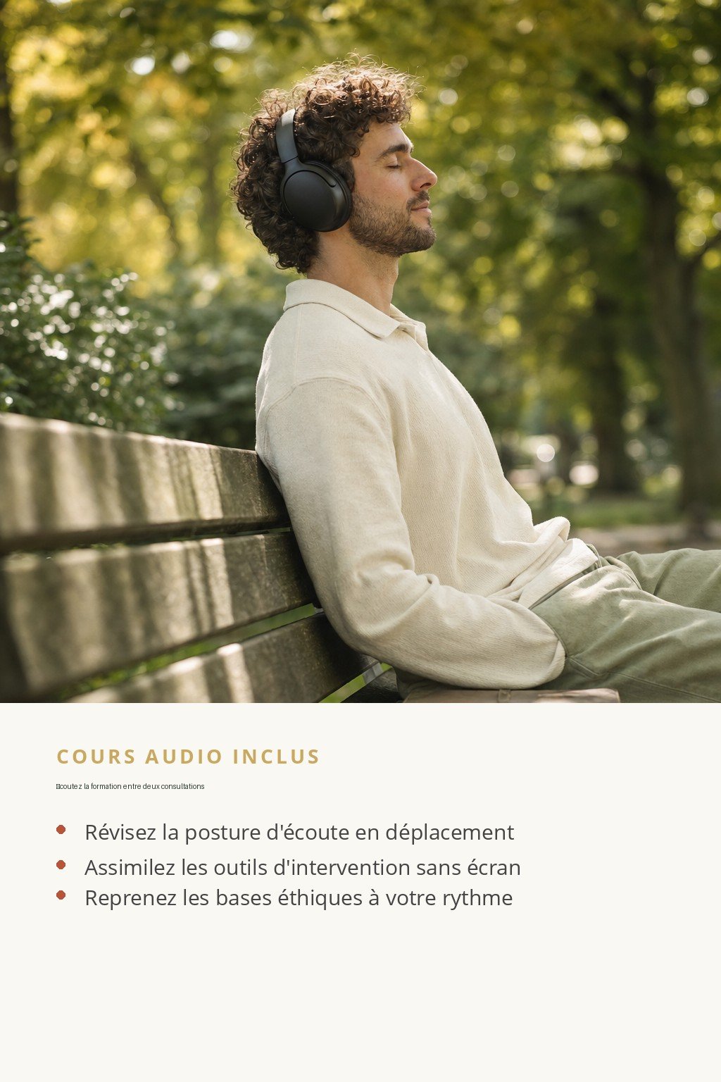 Format audio inclus · Devenez praticien(ne) en accompagnement psycho-émotionnel et exercez en cabinet avec méthode