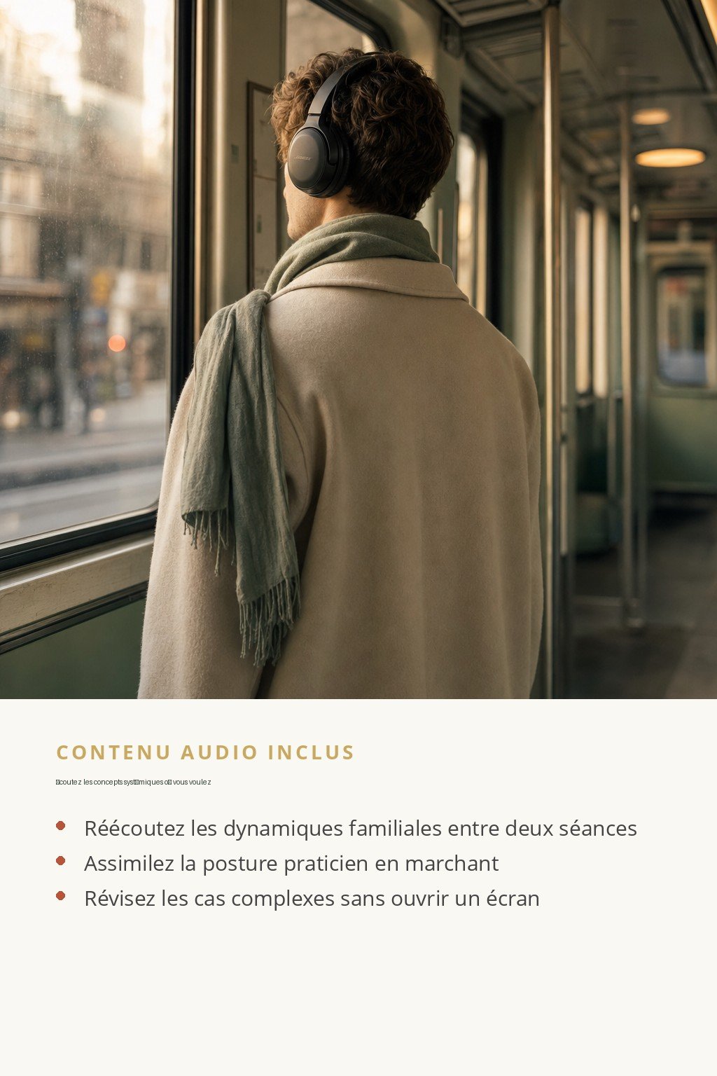 Format audio inclus · Devenez Praticien en Approche Systémique Familiale et Transgénérationnelle