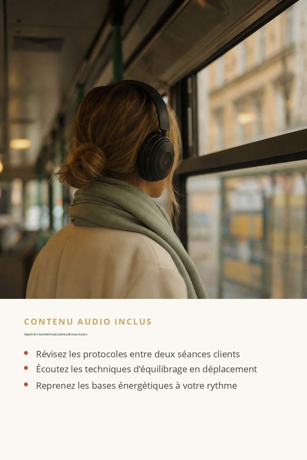 Format audio inclus · Devenez Praticien en Équilibrage Corps-Esprit par Tests Musculaires