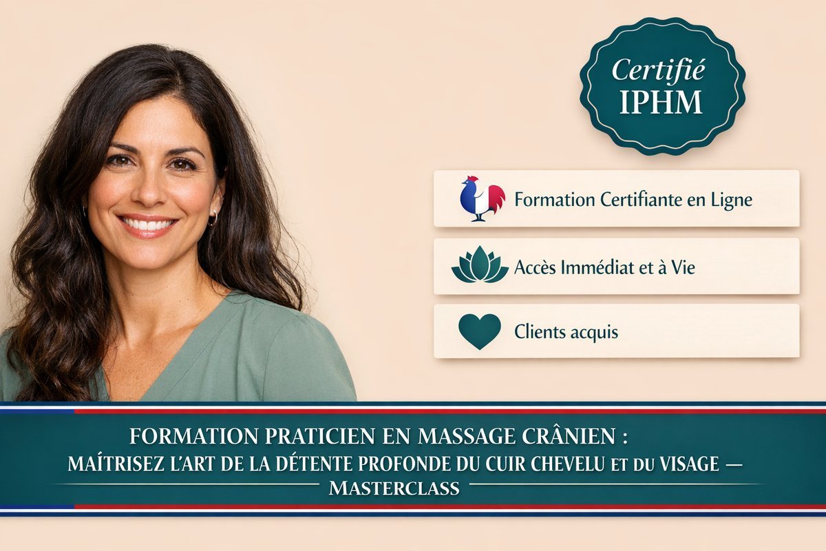 Praticien en Massage Crânien : Maîtrisez l&rsquo;Art de la Détente Profonde du Cuir Chevelu et du Visage – Masterclass